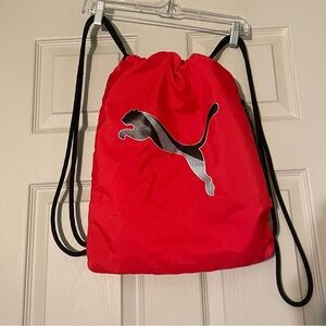 Puma Red and Black Drawstring Backpack